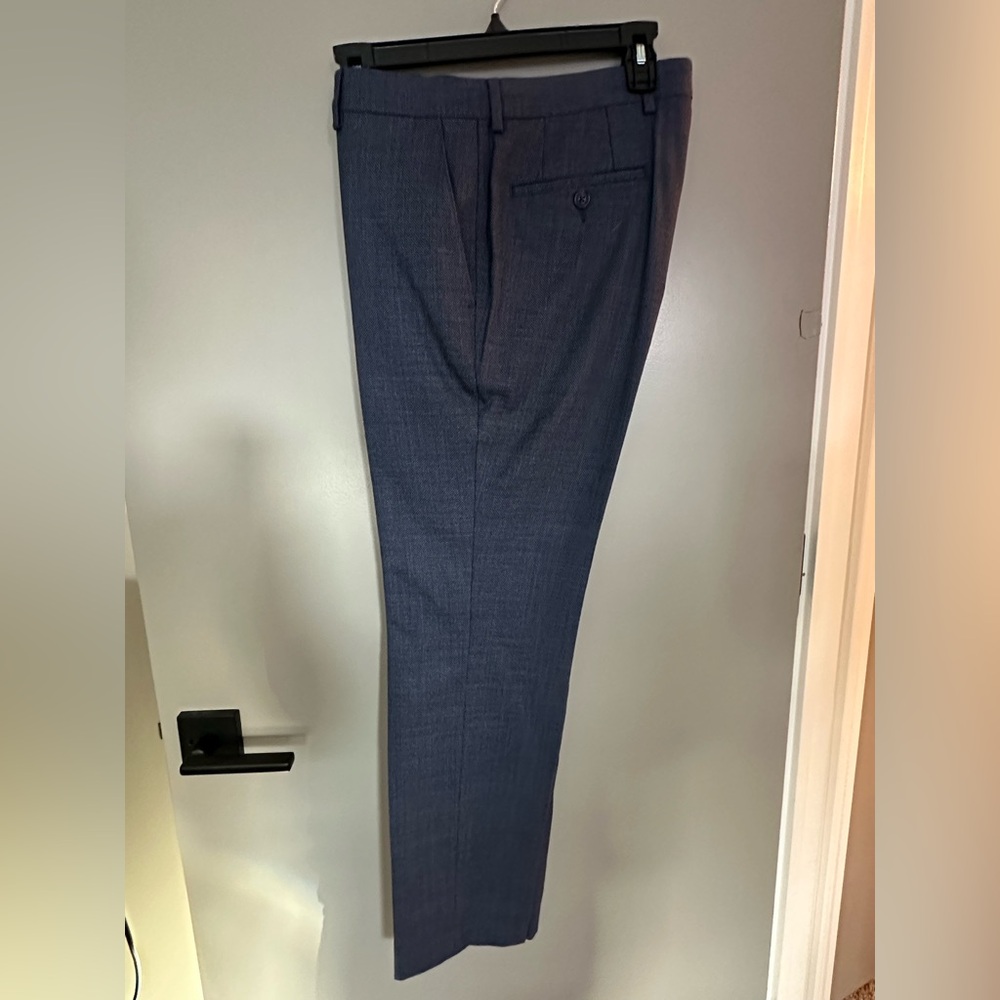 Original Penguin Navy Birdseye Stretch Suit Pants